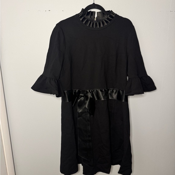 Kate Spade Black Dress with Satin Ruffles - Picture 2 of 6